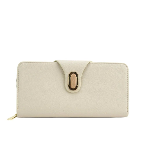 Women's Premium Long Zip Wallet – Elegant Leather Look Clutch Purse