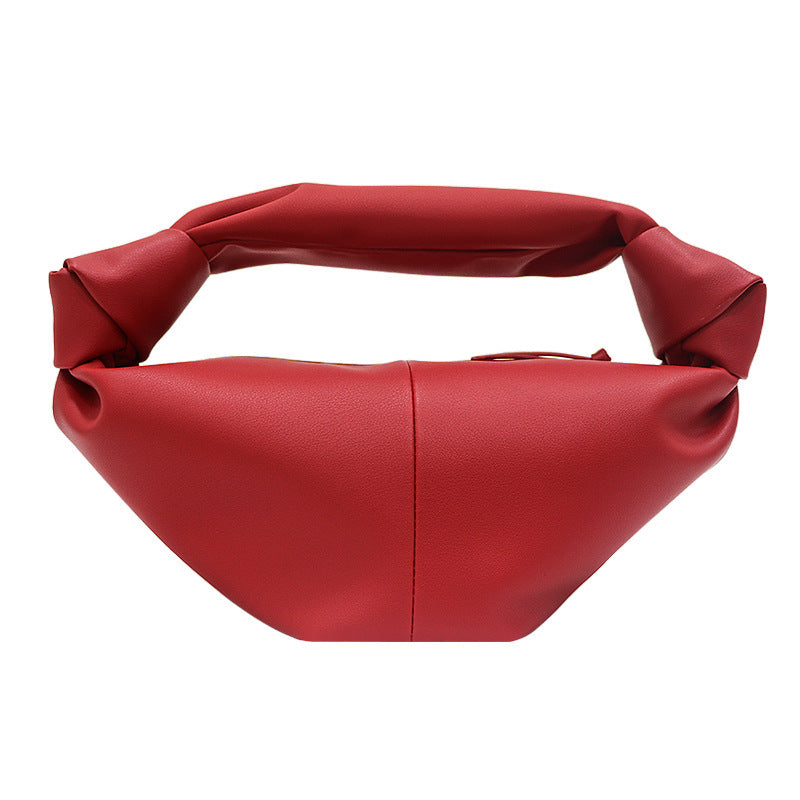 Women Colorful Cloud Dumpling Bag Soft Leather Handbag