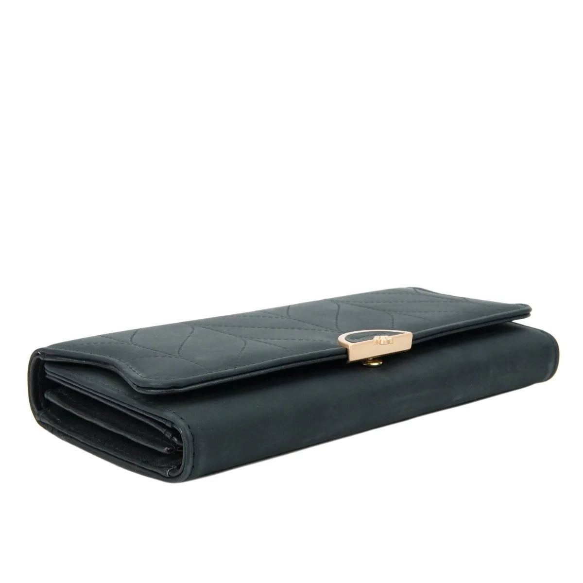Women's Quilted Long Wallet – Elegant Trifold Clutch Purse with Card Slots