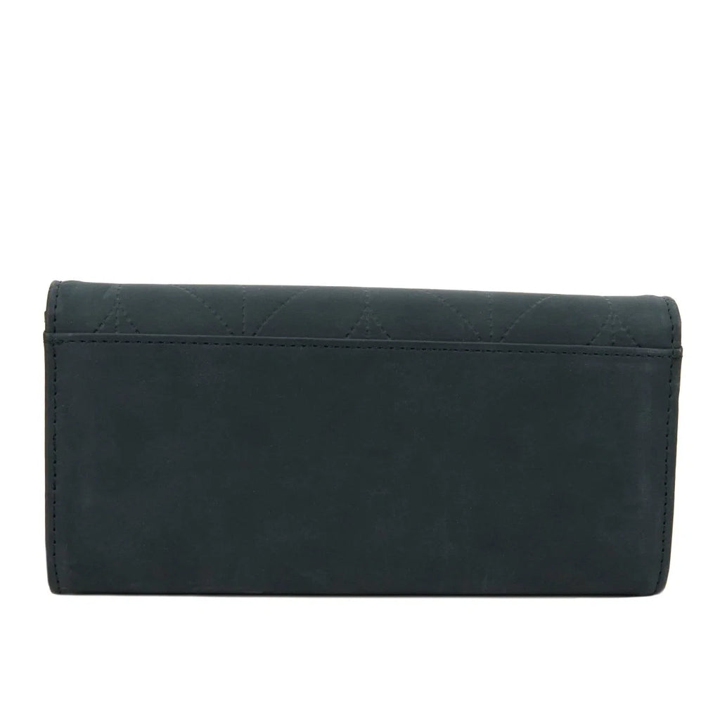 Women's Quilted Long Wallet – Elegant Trifold Clutch Purse with Card Slots